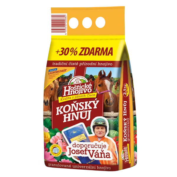 Hoštické hnojivo - Konský hnoj - 2,5 kg + 30%