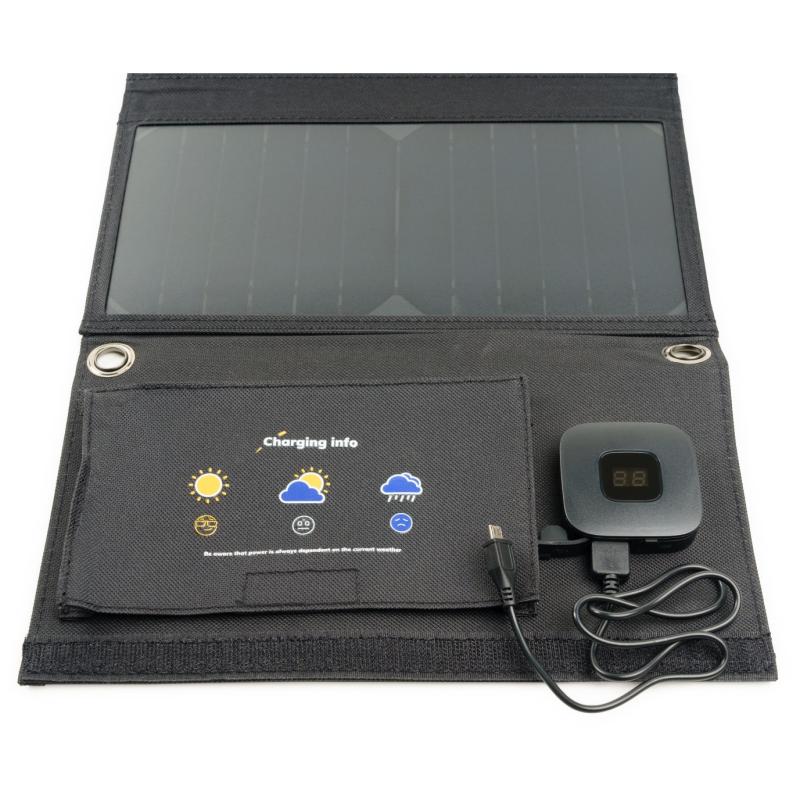 Solárny panel Crossio SolarPower 28W 2.0, nabíjačka, 1x USB, 1x USB-C